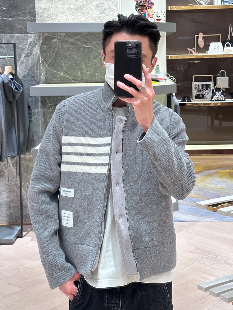 Unisex double-sided fake two-piece jacket  TREND