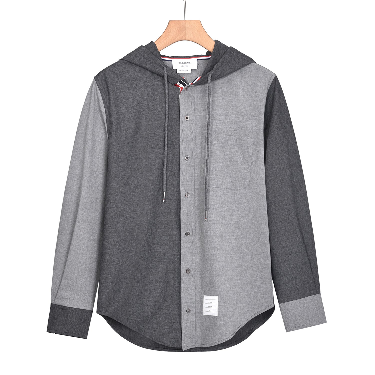 2025SS color-block hooded shirt  TREND