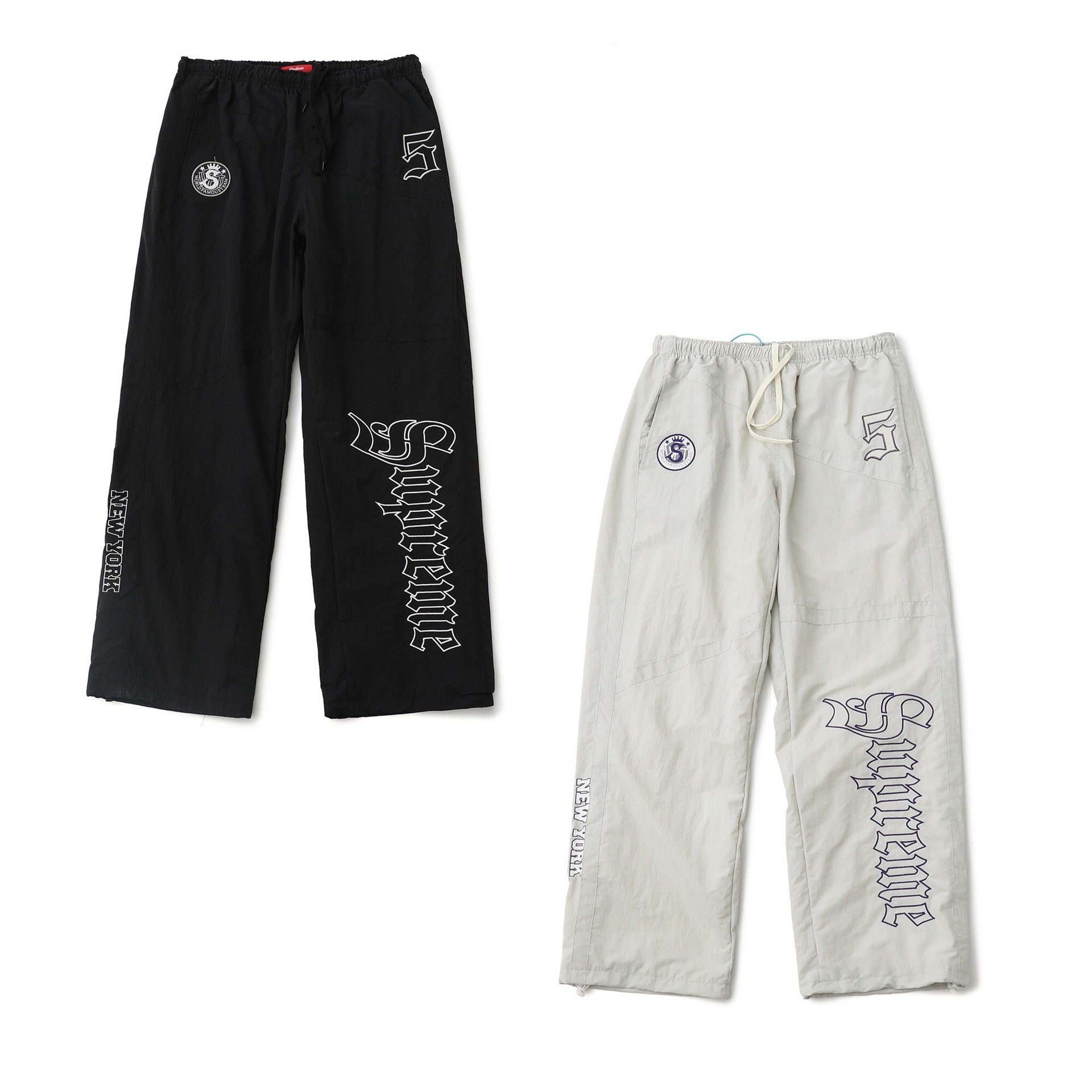 Logo Appliqué American-Style Pants