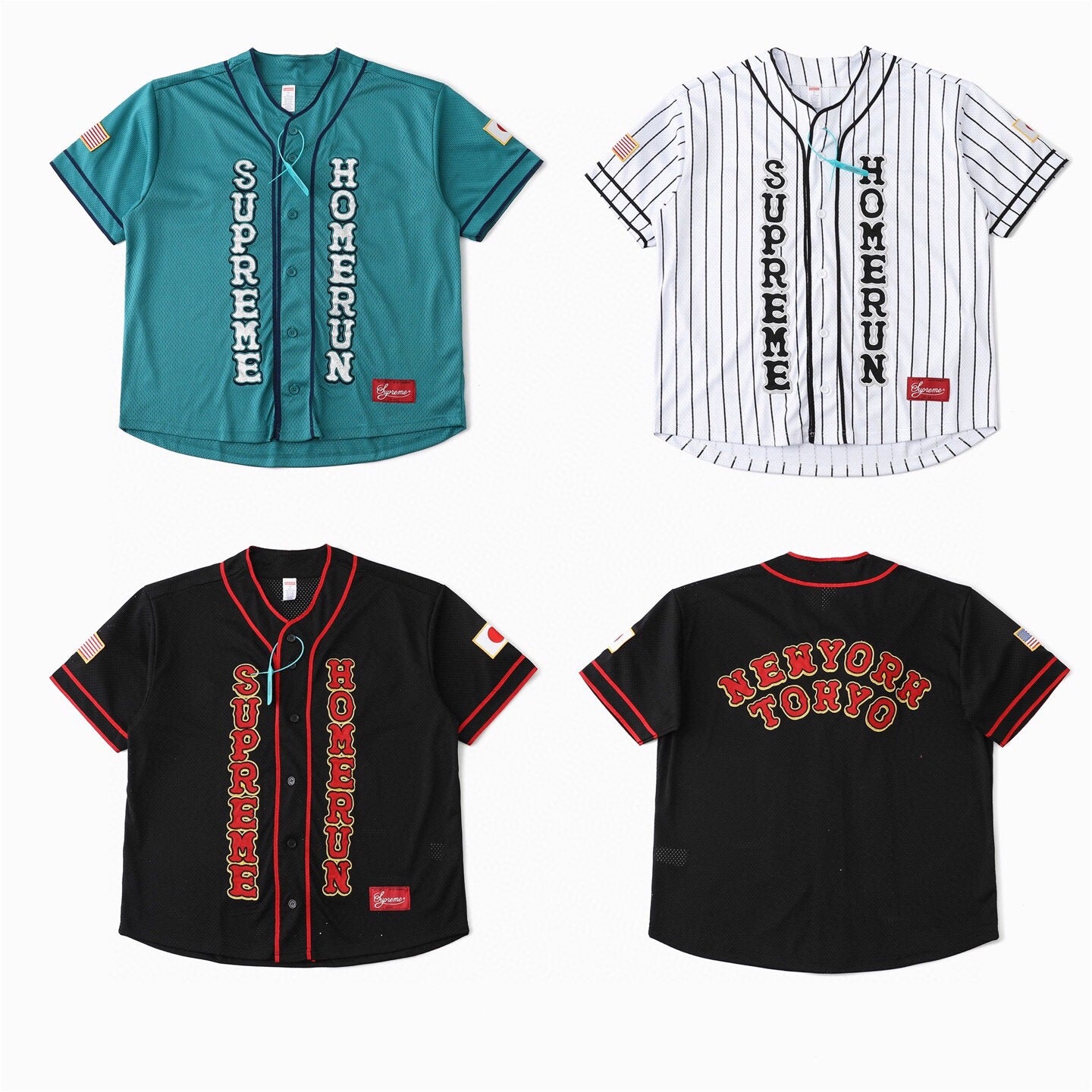Label Logo Mesh Baseball Shirt