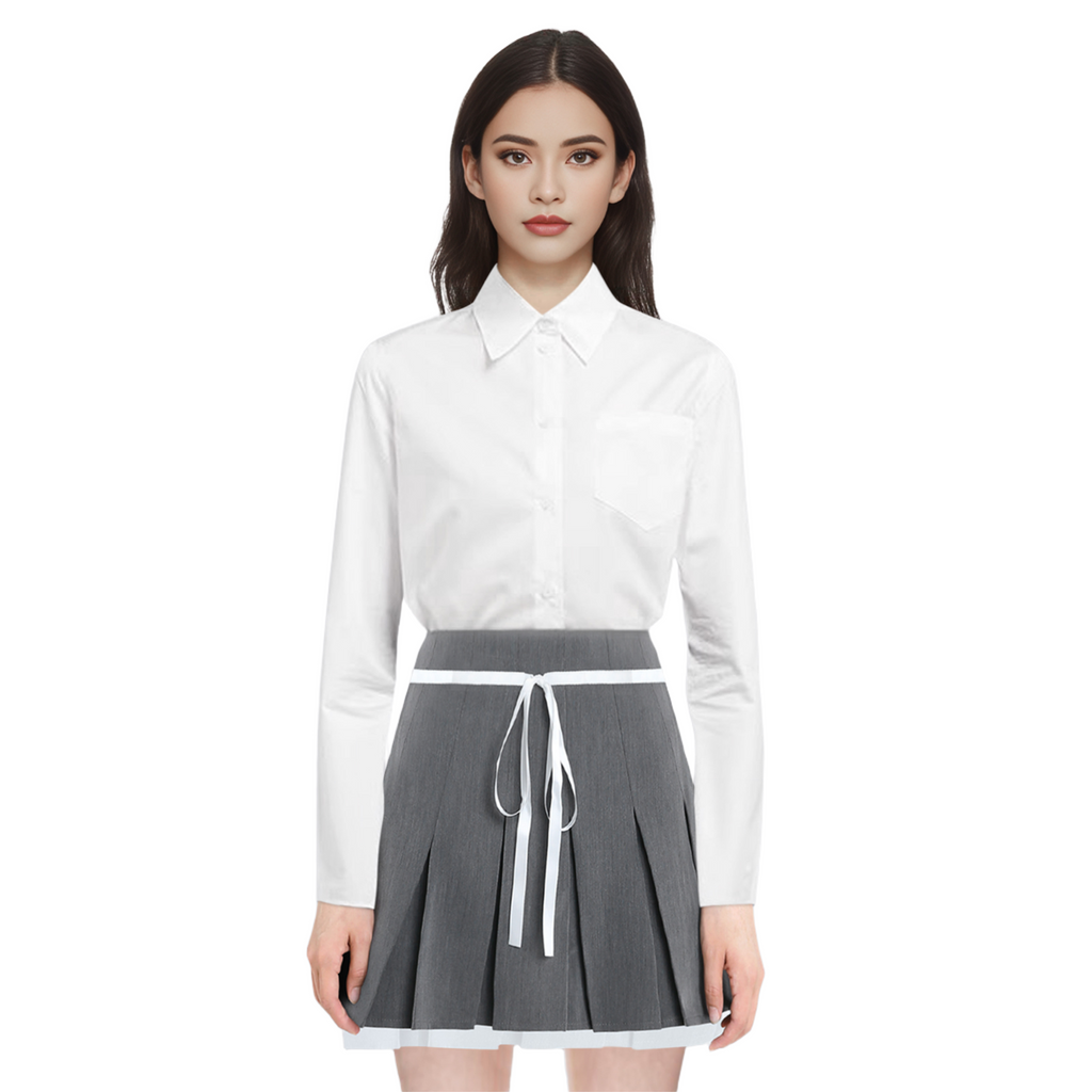  Drawstring pleated skirt  TREND