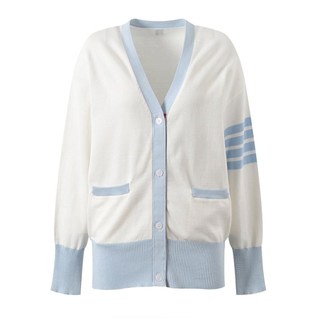 Mid-length V cardigan