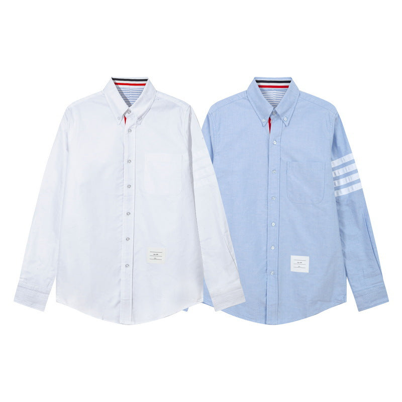 Mens four-bar collar mid-ribbon shirt????¨¤?¨¤??¨º?  TREND