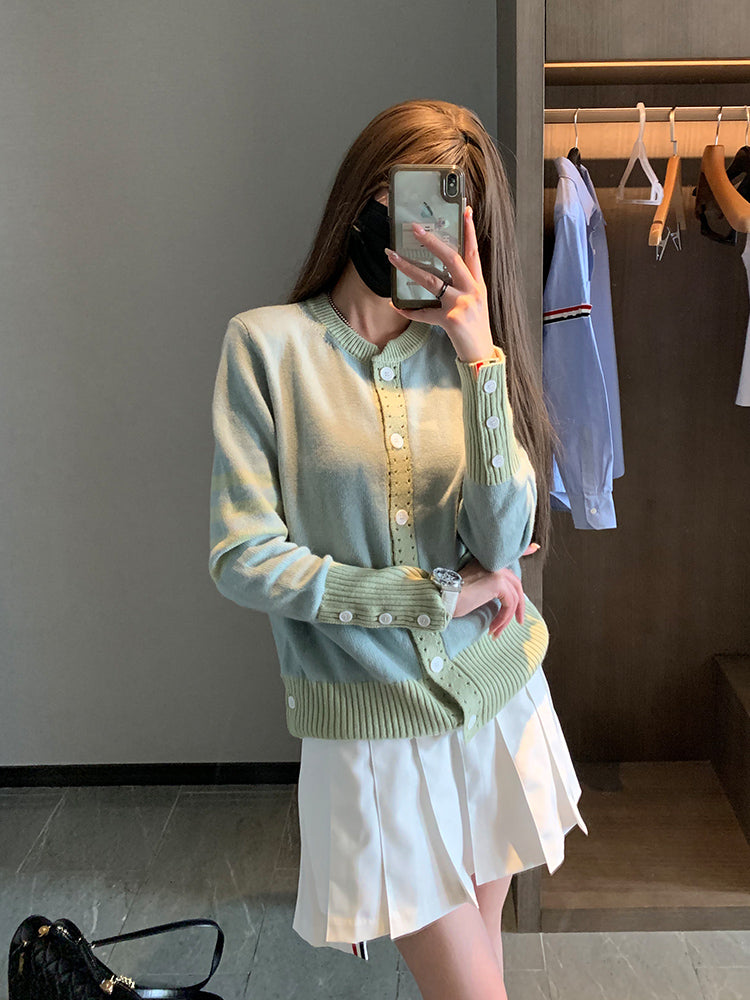 2025S Womens perforated jacket with placket  TREND