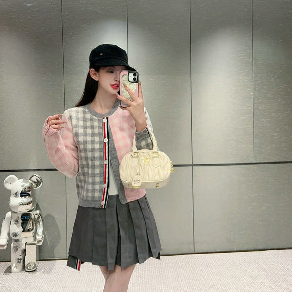 2025SS  Wool plaid cardigan  TREND