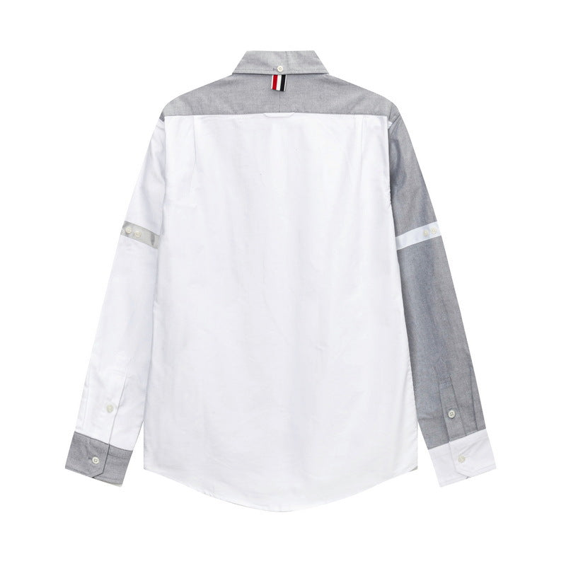 Puppy Print Back Slit Long Sleeve Shirt????¨¤?¨¤??¨º?  TREND