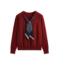 2025SS Tie-knitted scarf bow cardigan  TREND