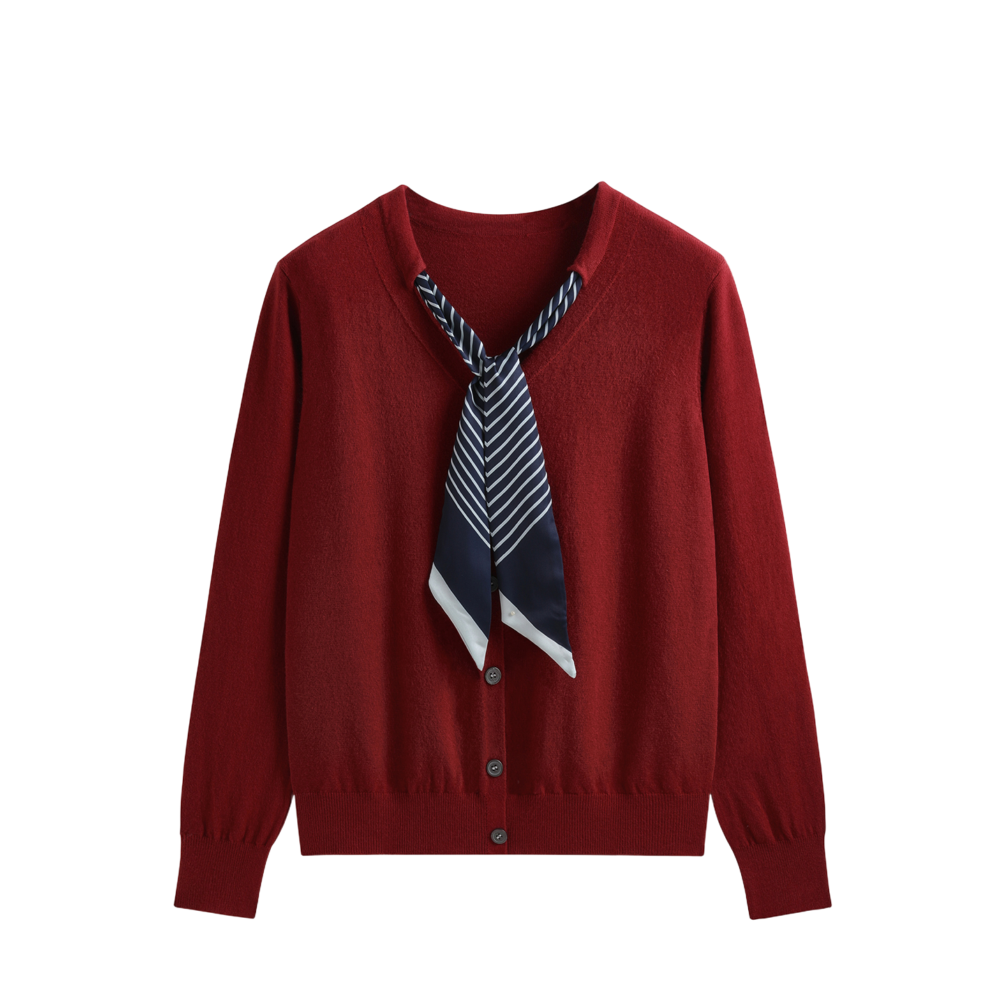 2025SS Tie-knitted scarf bow cardigan  TREND