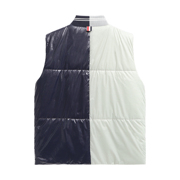 Unisex Shiny Colorblock Baseball Collar Vest  TREND