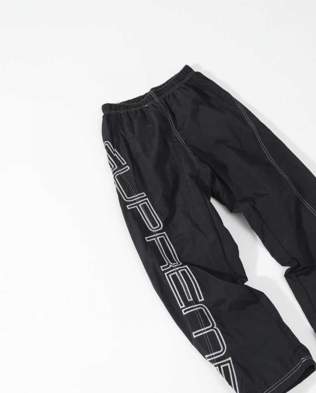 Patchwork Embroidered Knit Sweatpants