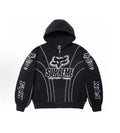 Graphic Print Zip-Up Hoodie