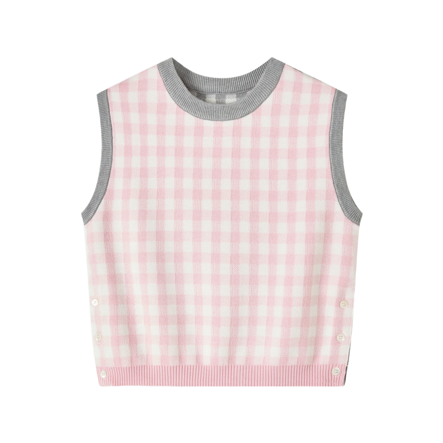 2025SS  Colorblock plaid vest  TREND