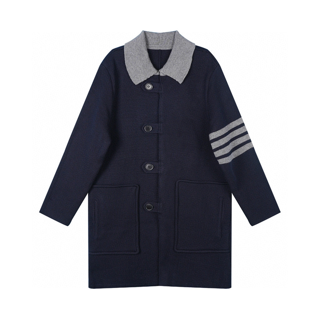 Unisex wool knit coat 