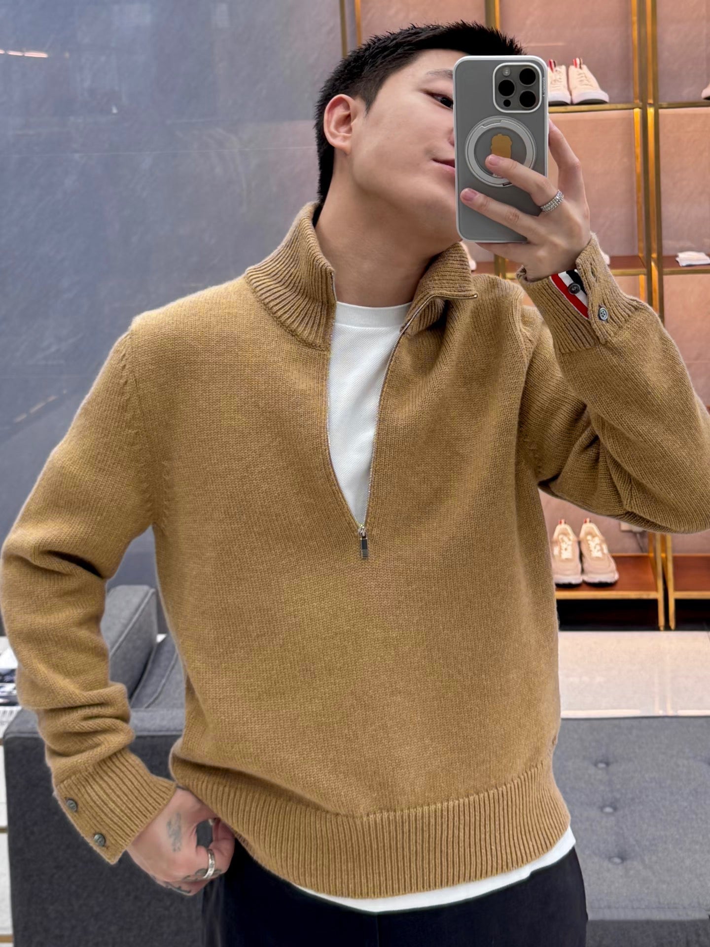 2025SS Feather intarsia sweater????¡§¡è?¡§¡è??¡§o?  TREND