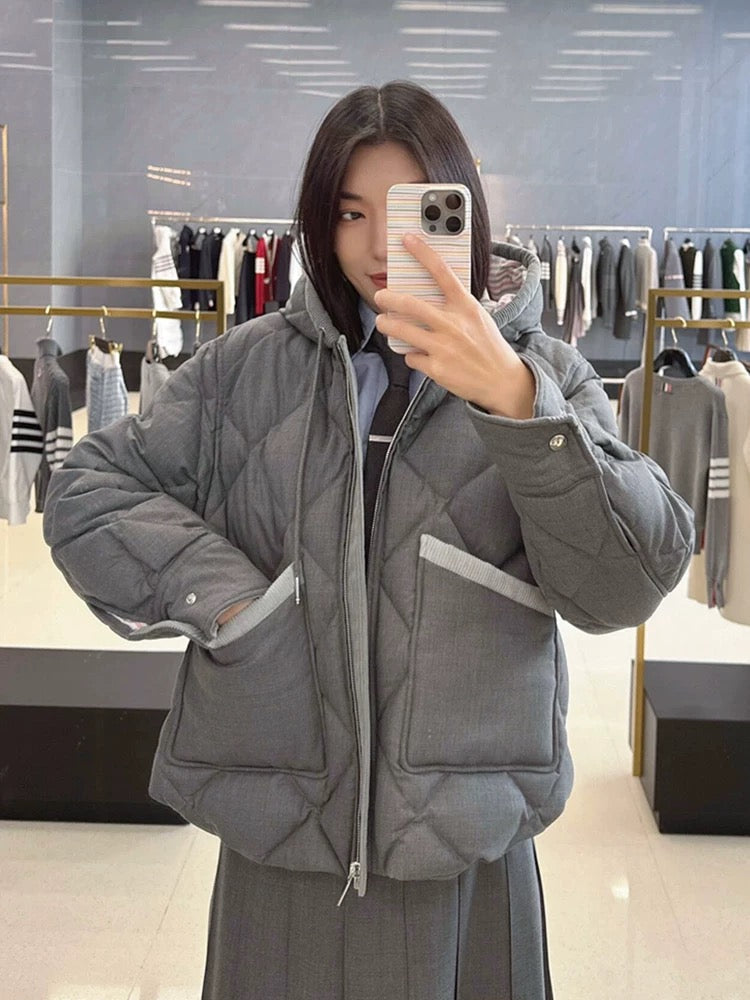 2025SS Womens hooded cotton coat 