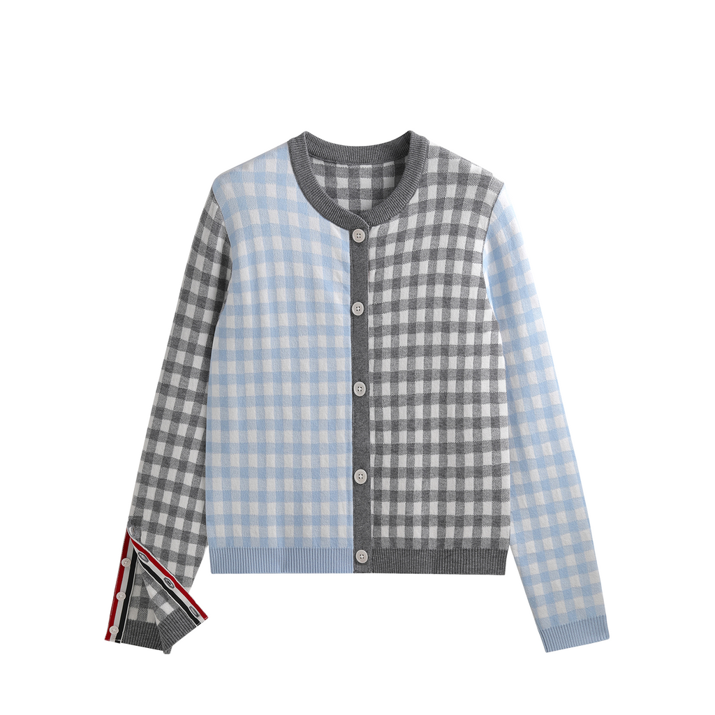 2025SS  Wool plaid cardigan  TREND