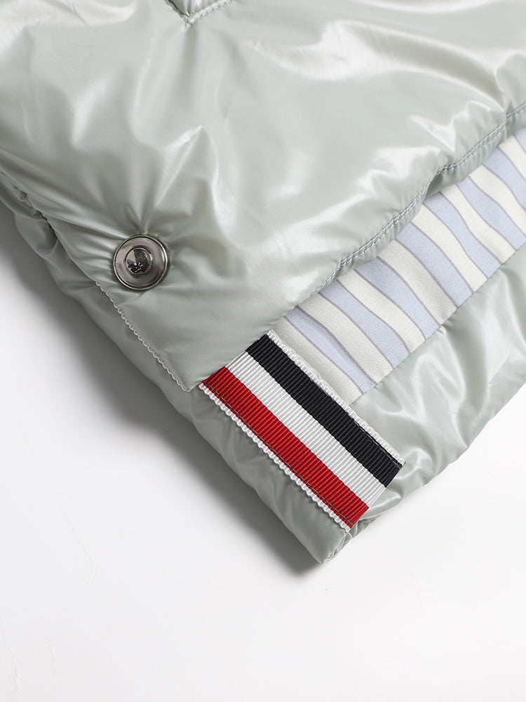 Unisex Shiny Colorblock Baseball Collar Vest  TREND