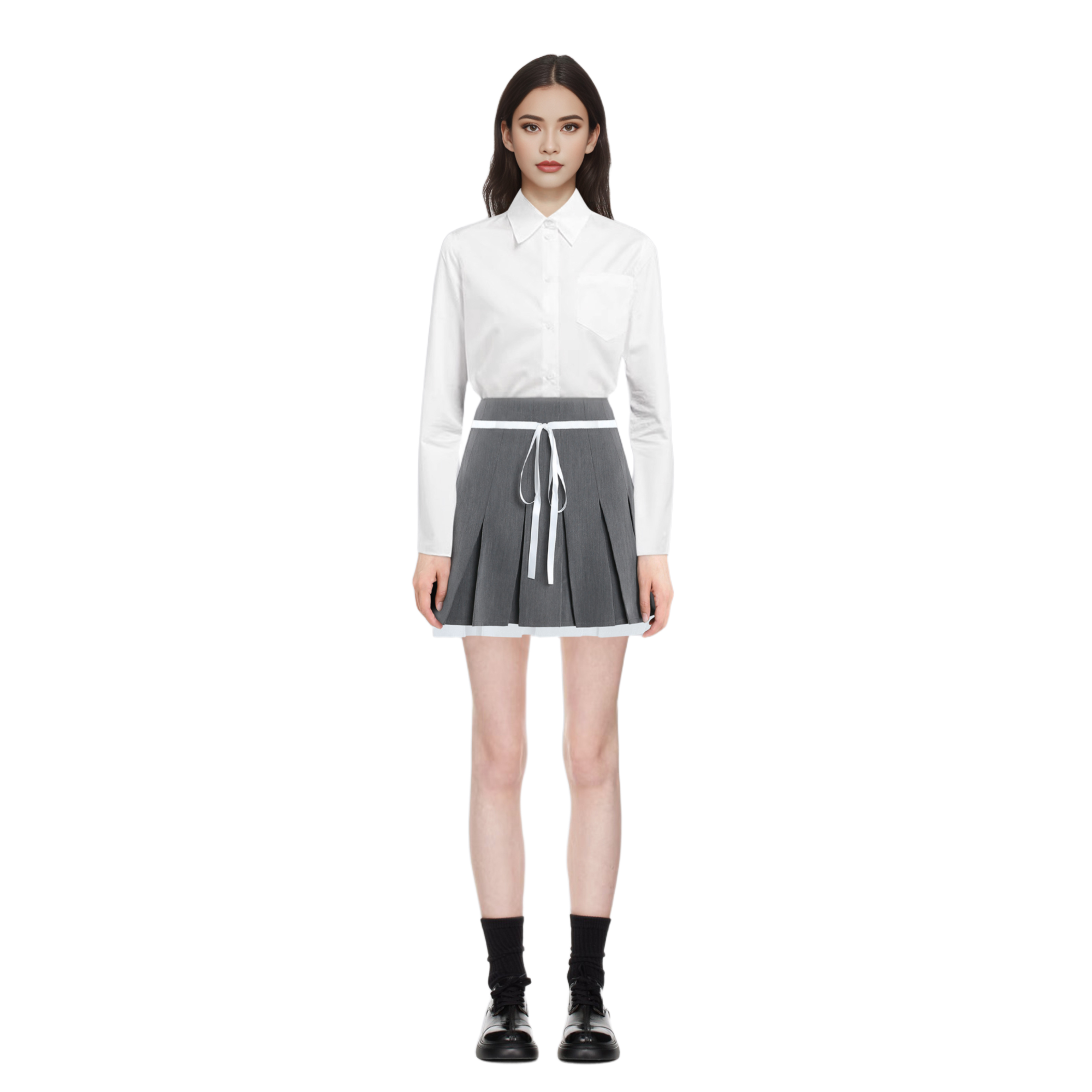  Drawstring pleated skirt  TREND