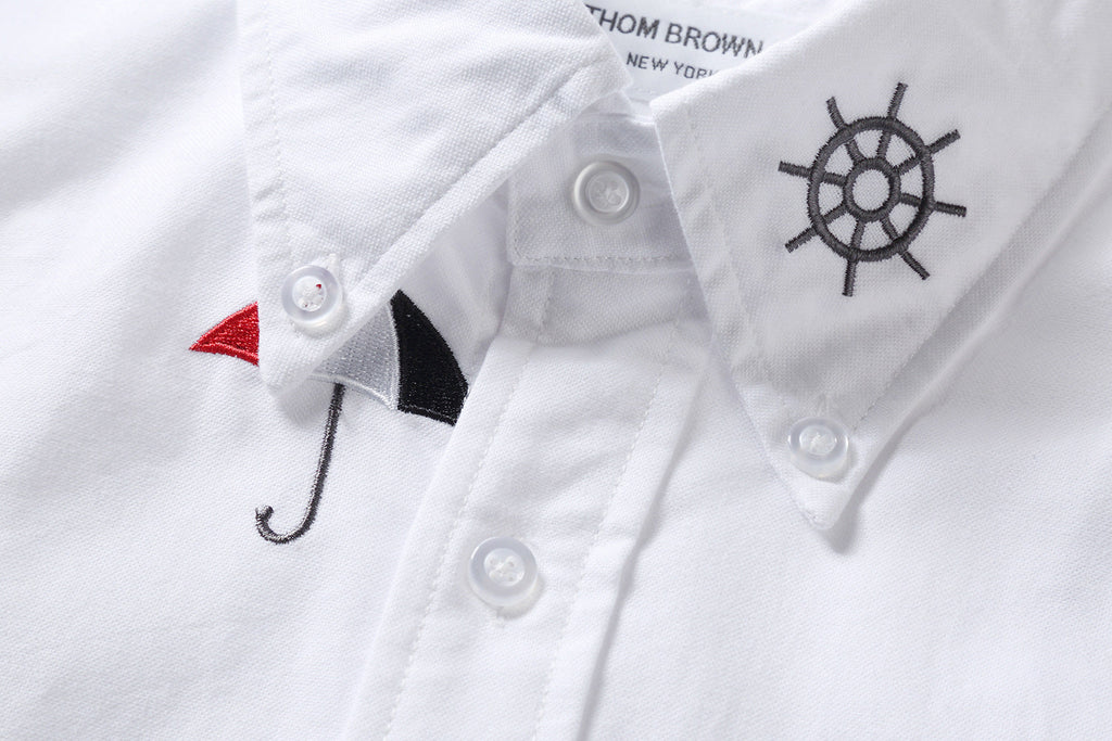 Mens four-stripe inner placket shirt¡ꡧ?¡À¡À?¡ê?  TREND