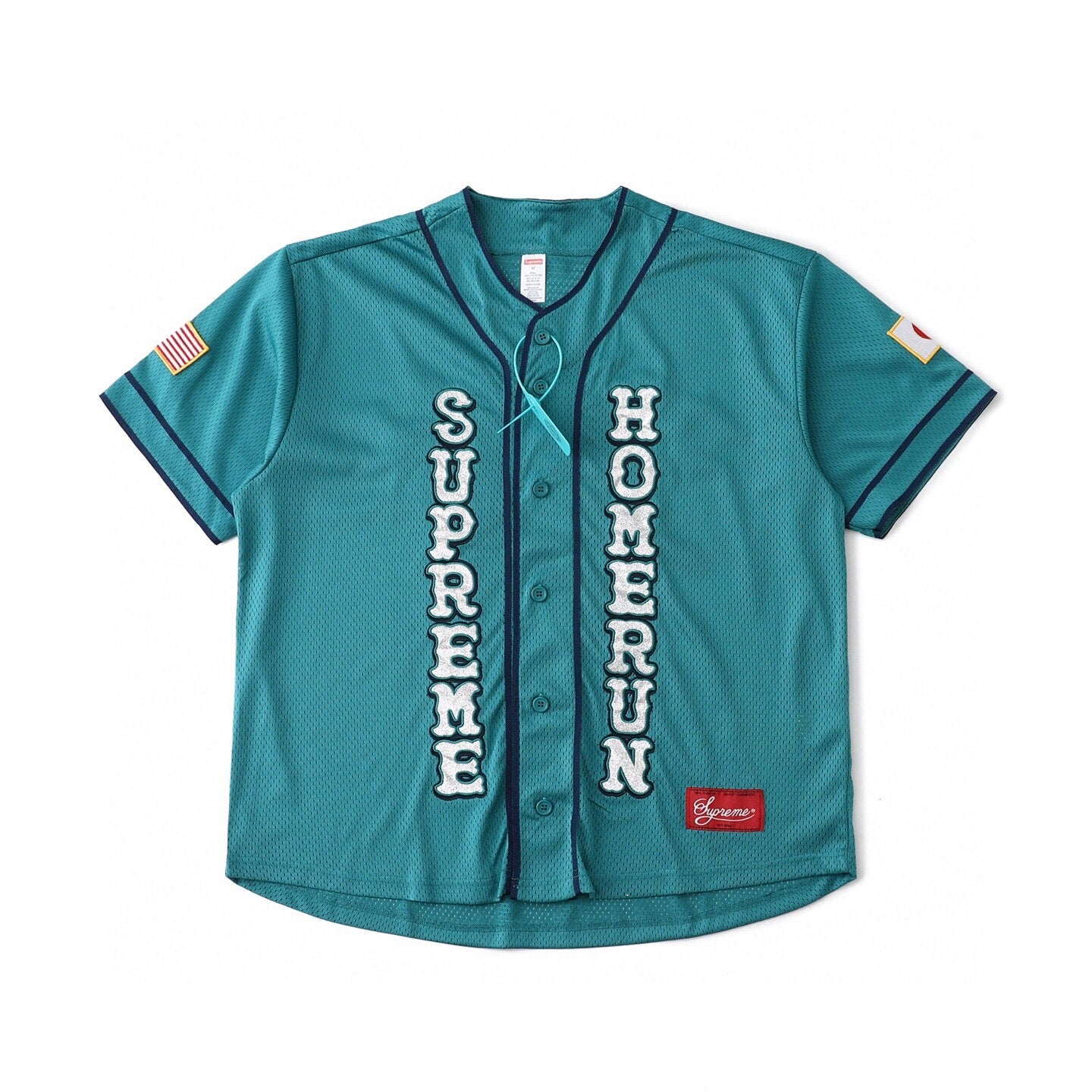 Label Logo Mesh Baseball Shirt
