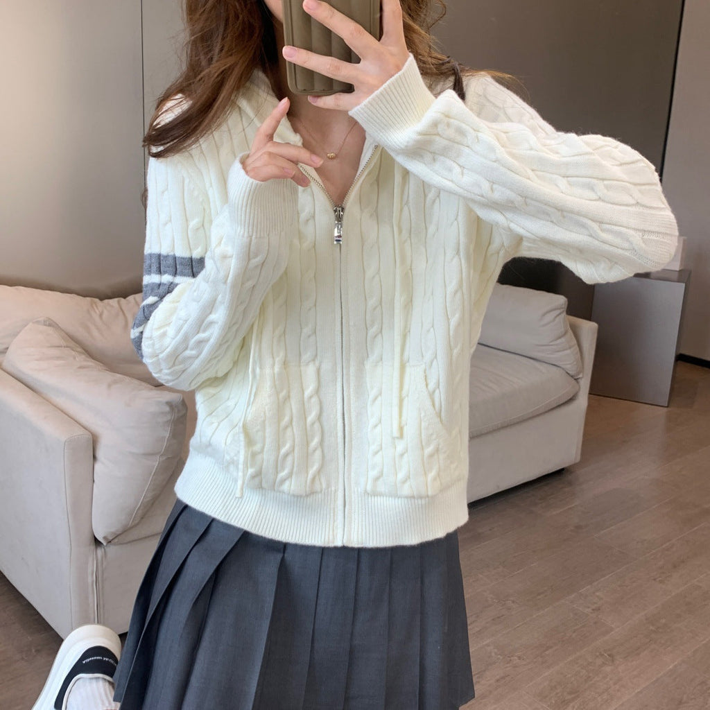  Ribbon knitted cardigan????????  TREND
