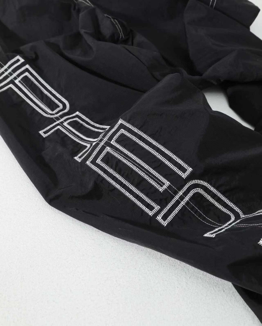 Patchwork Embroidered Knit Sweatpants