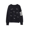 Jacquard Bow Sweater Jacket