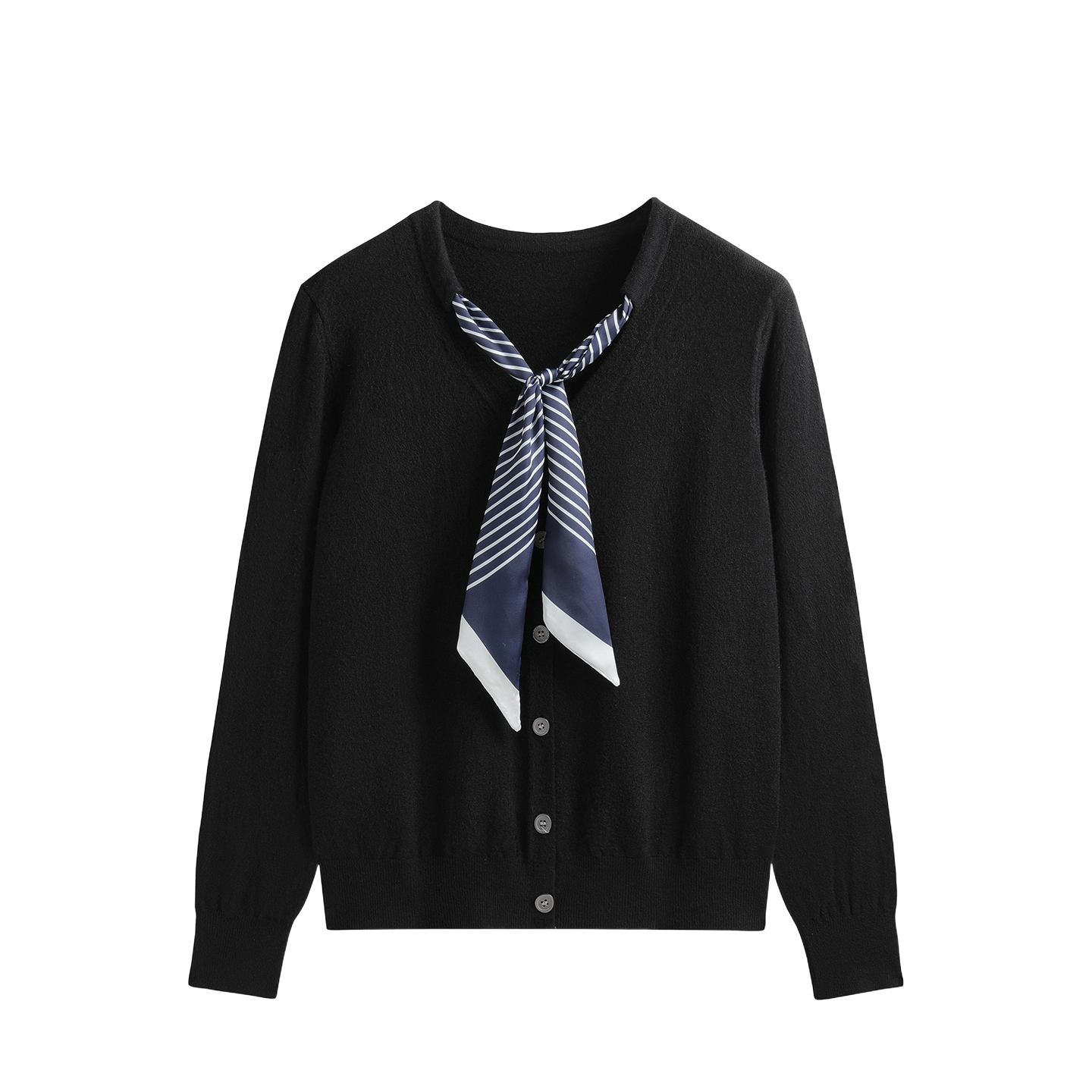 2025SS Tie-knitted scarf bow cardigan  TREND