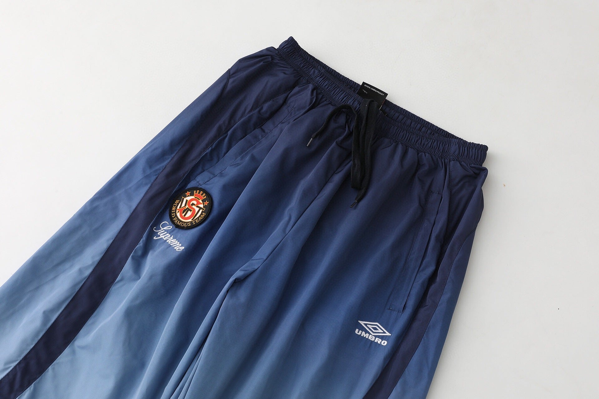 Gradient Embroidered Logo Zip Track Pants