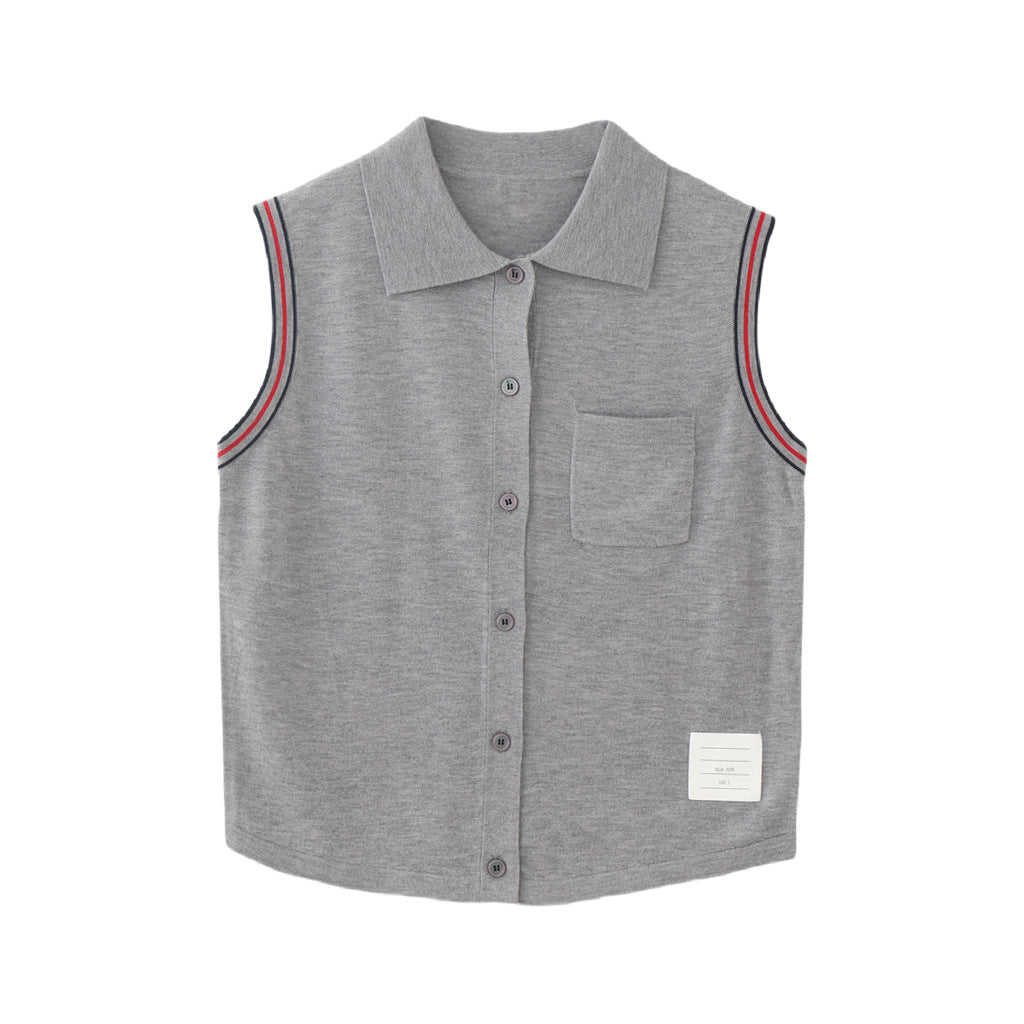 Knitted vest T-shirt
