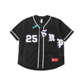 Gothic Sanskrit Twill Appliqué Mesh Baseball Jersey