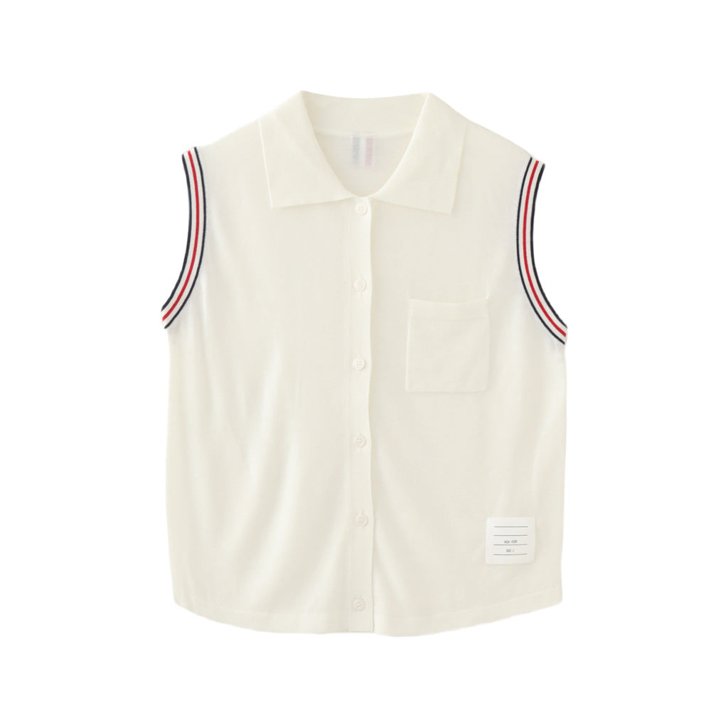 Knitted vest T-shirt