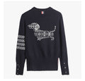 2026SS Men's Four-Stripe Crew Neck Knit Sweater