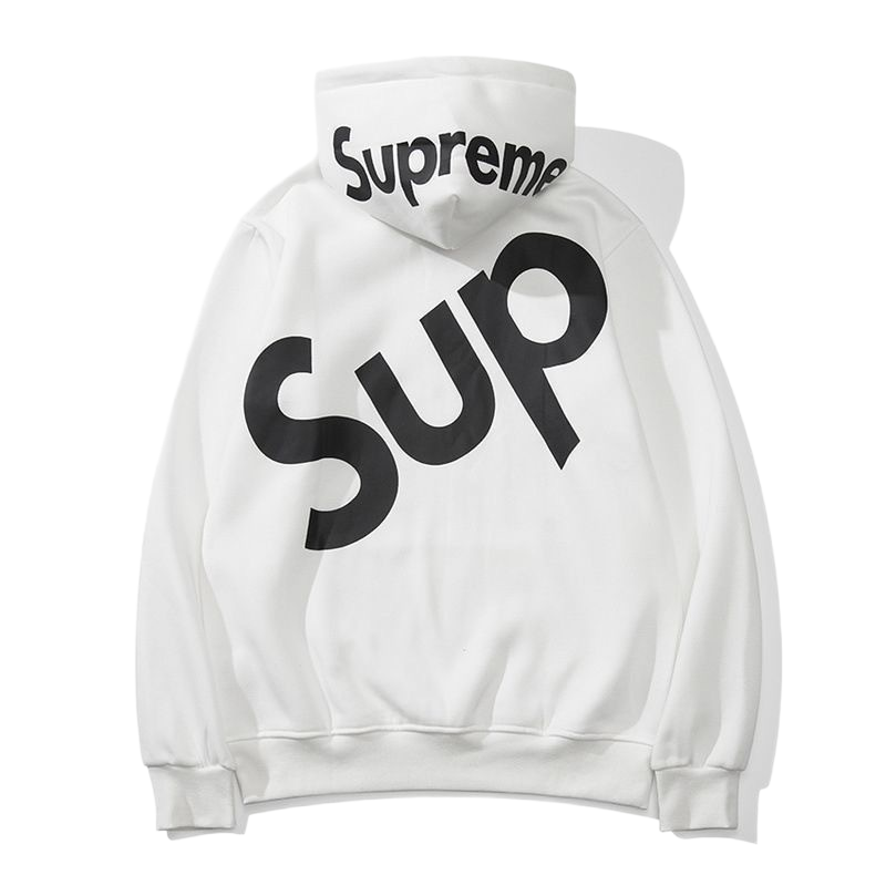 Embroidered Letter Print Pullover Hoodie