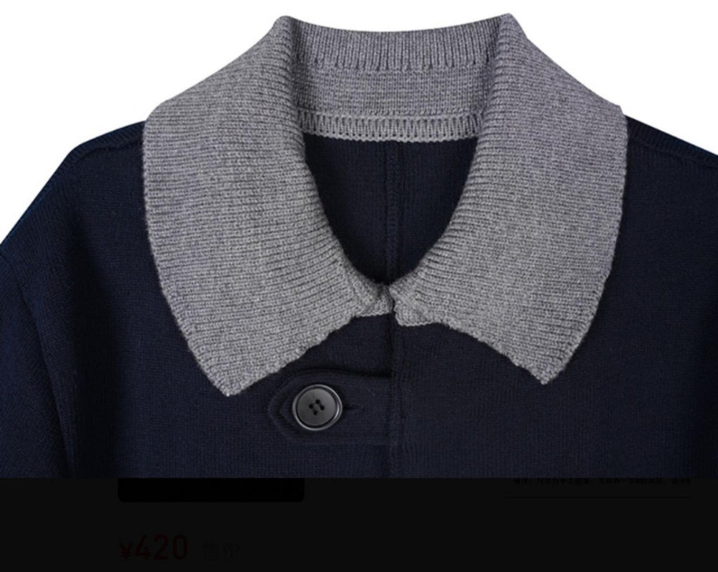 Unisex wool knit coat 