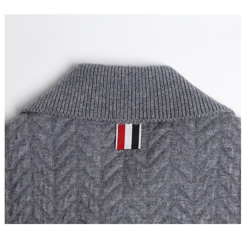 Unisex Herringbone Cardigan Jacket  TREND