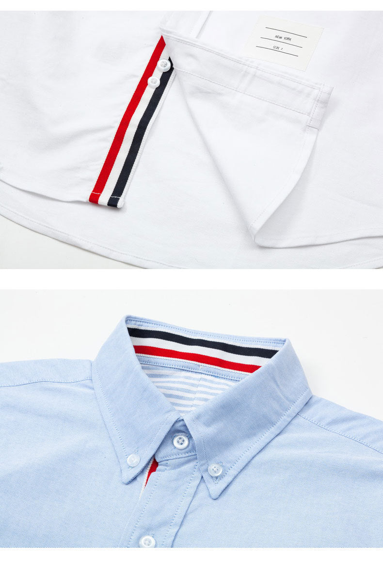 Mens four-bar collar mid-ribbon shirt????¨¤?¨¤??¨º?  TREND