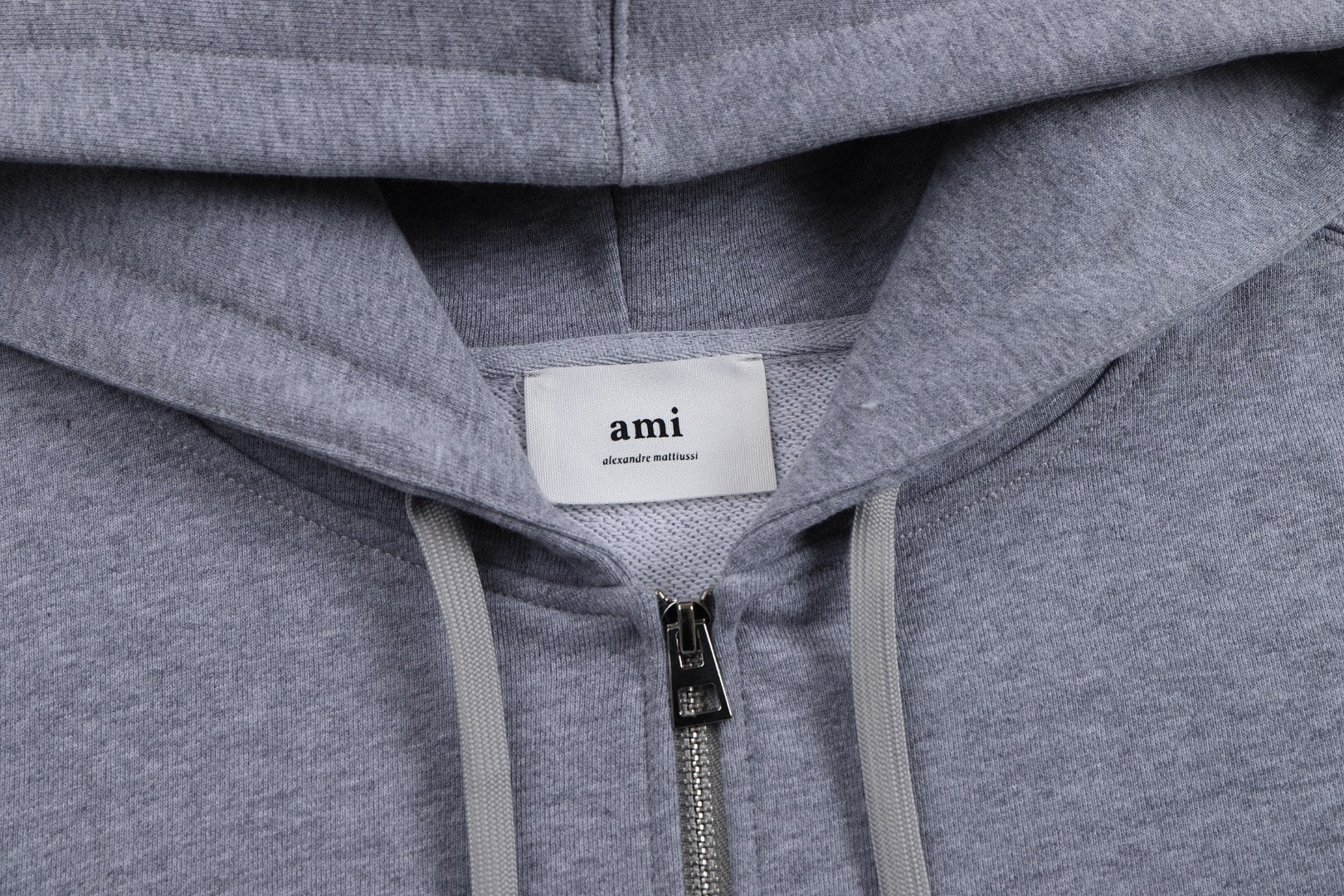 AMI PARIS Black Heart Zipper Cardigan