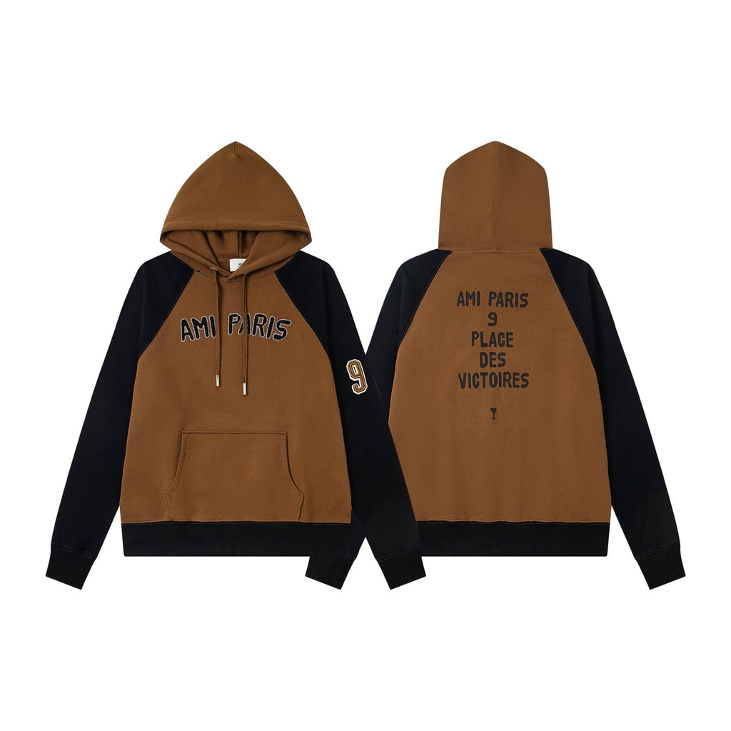 AMI Paris Unisex Color-Blocked Hoodie