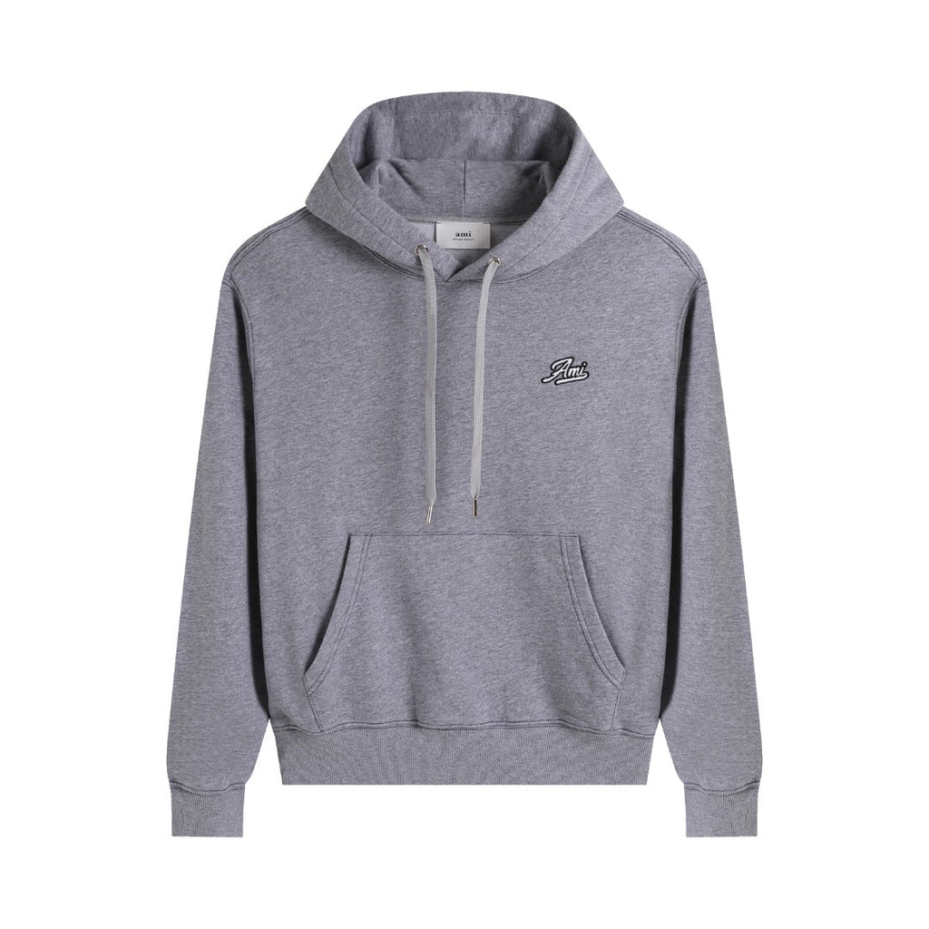 AMI Paris Unisex Hoodie | Grey & Apricot