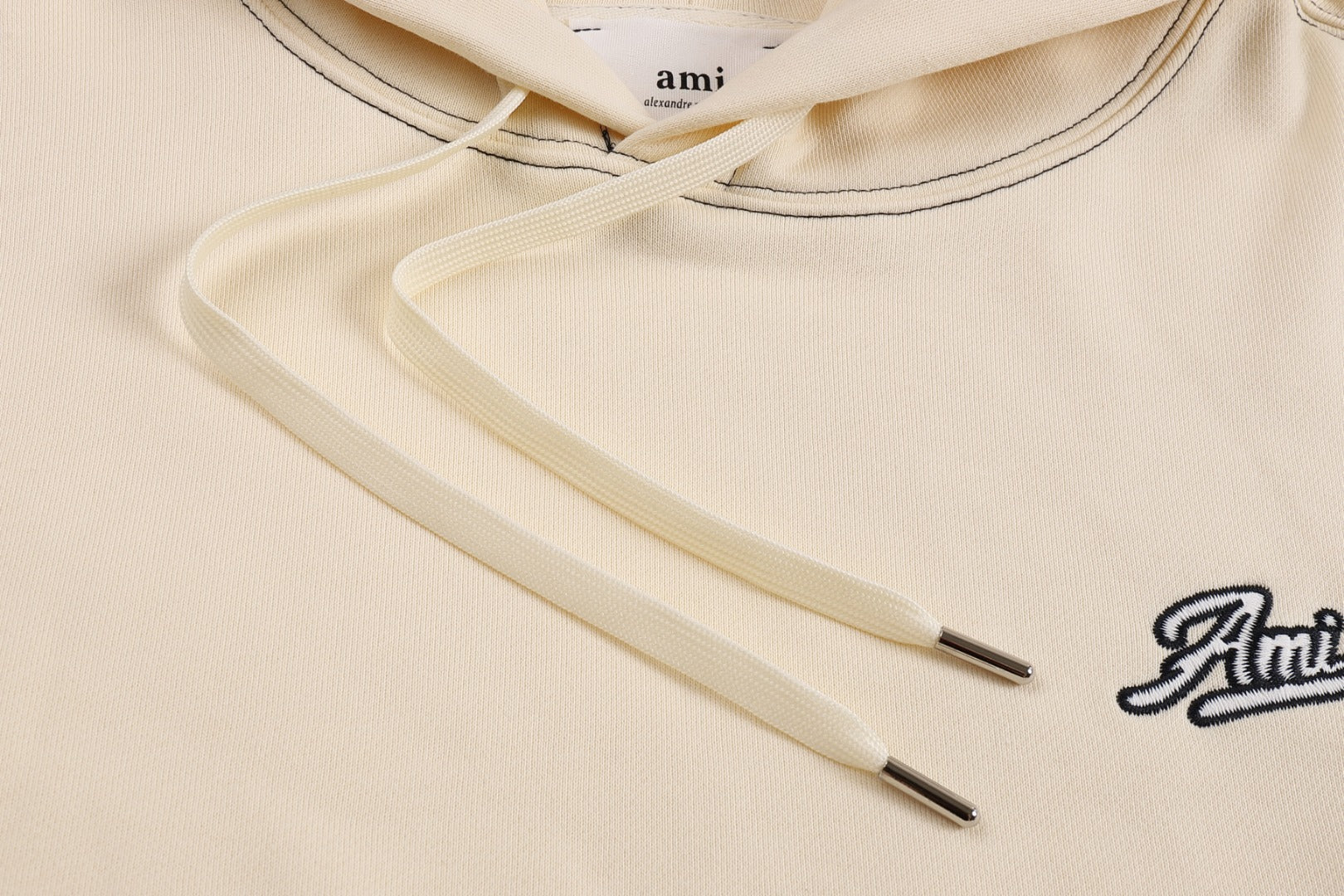 AMI Paris Unisex Hoodie | Grey & Apricot