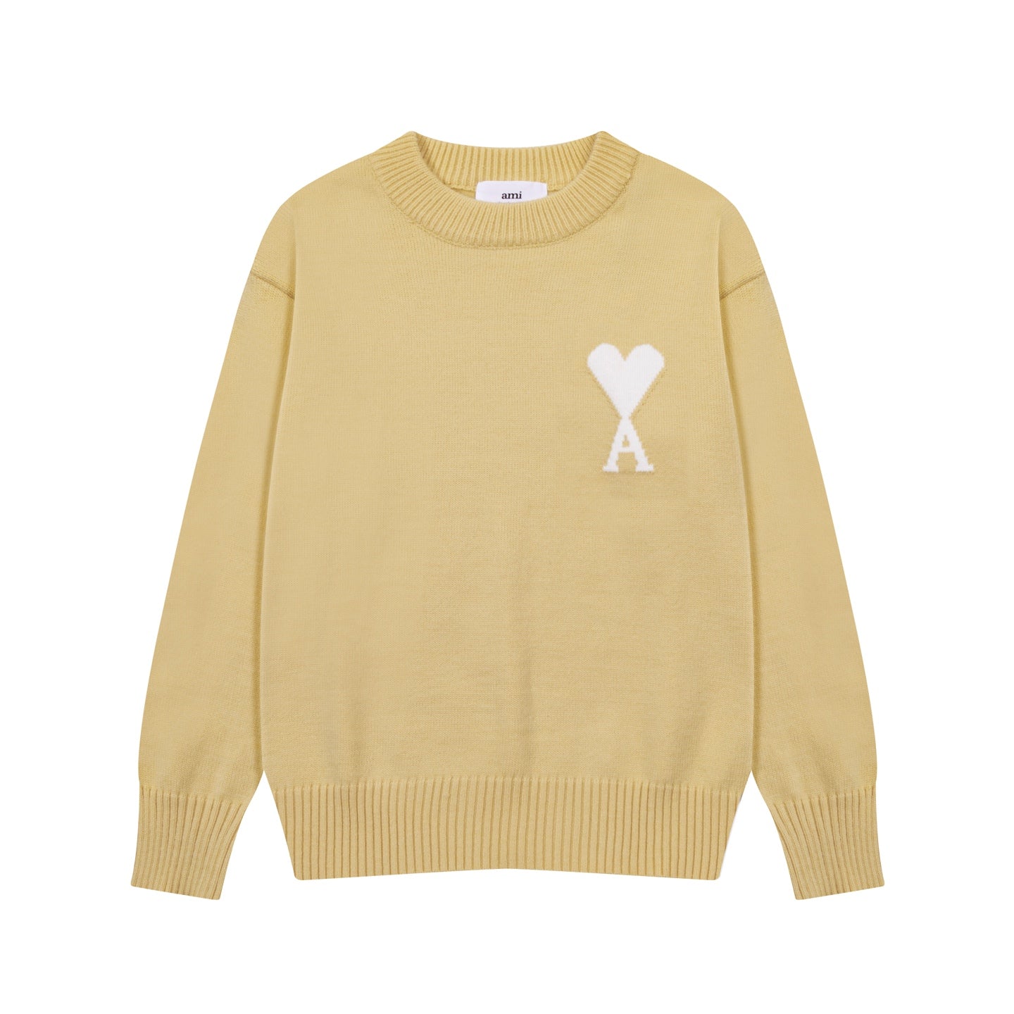 AMI PARIS Heart Embroidered Crewneck Sweater