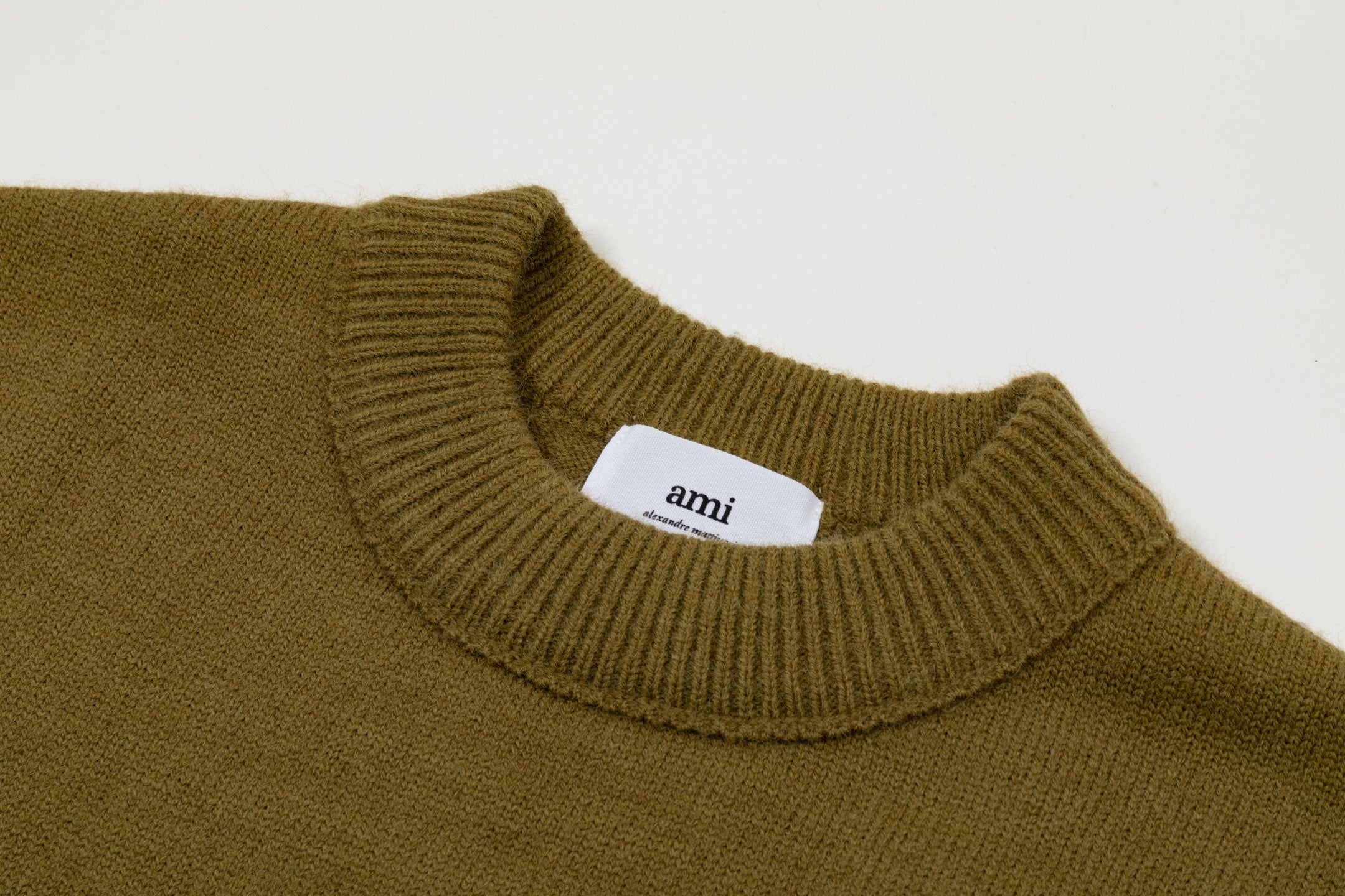 AMI PARIS Black Heart Logo Crewneck Sweater