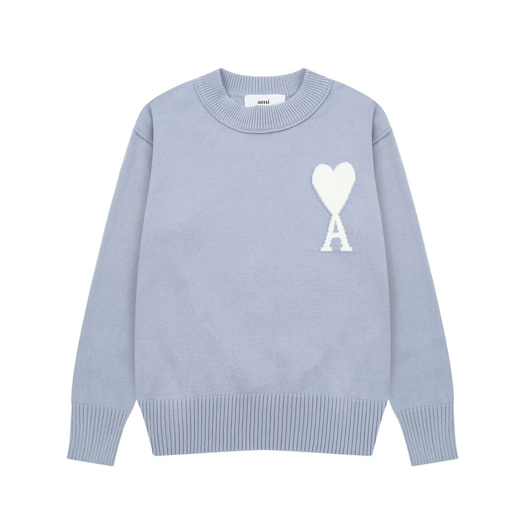 AMI Paris Heart Print Unisex Sweater
