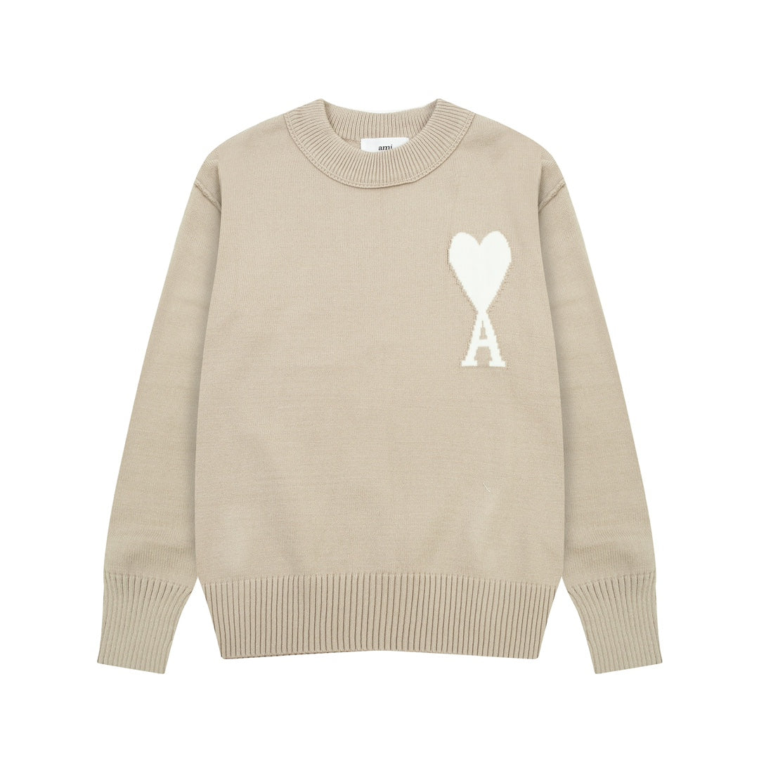 AMI Paris Heart Print Unisex Sweater