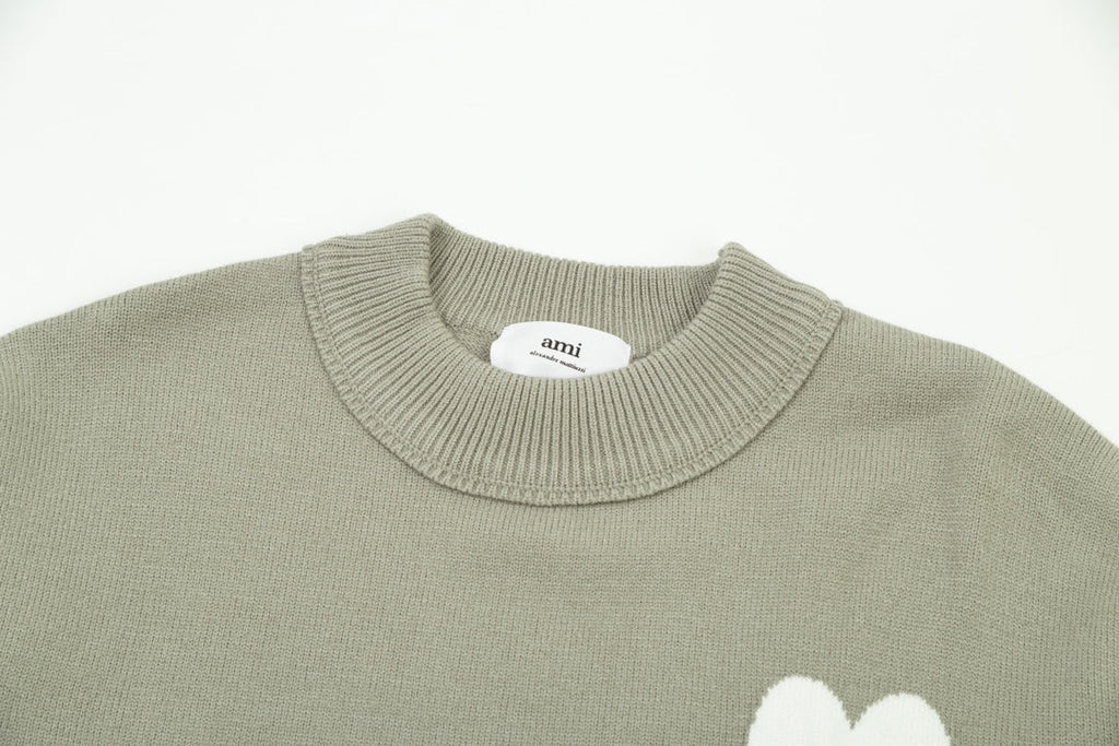 AMI Paris Heart Print Unisex Sweater