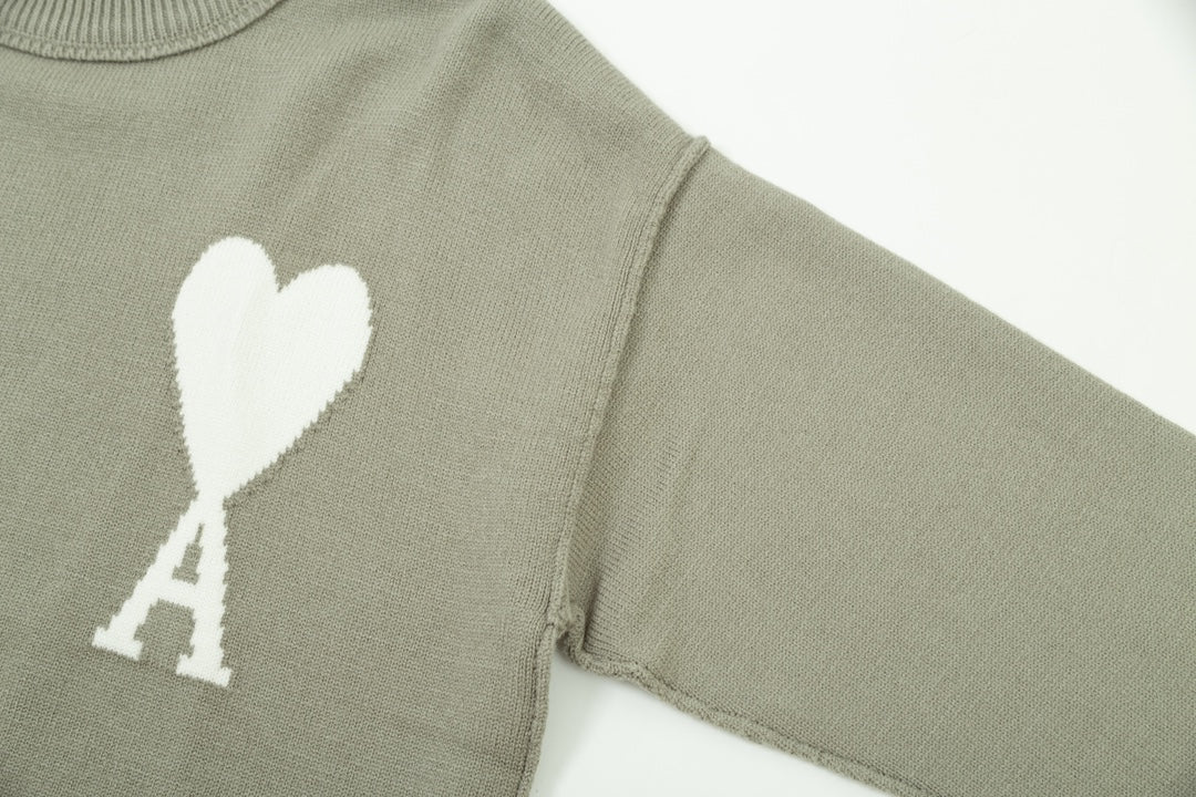 AMI Paris Heart Print Unisex Sweater