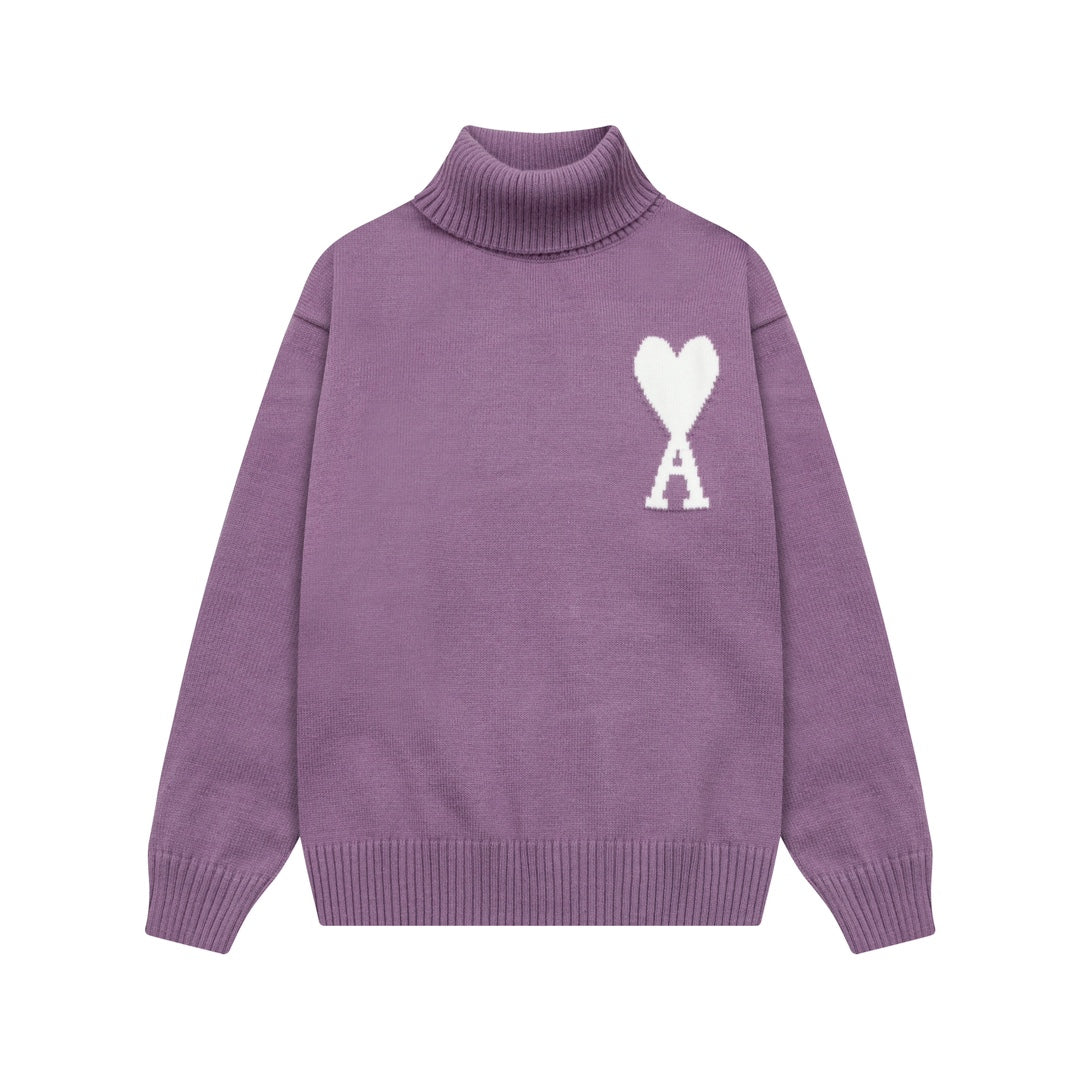 Large Heart Turtleneck Sweater ¨C Unisex