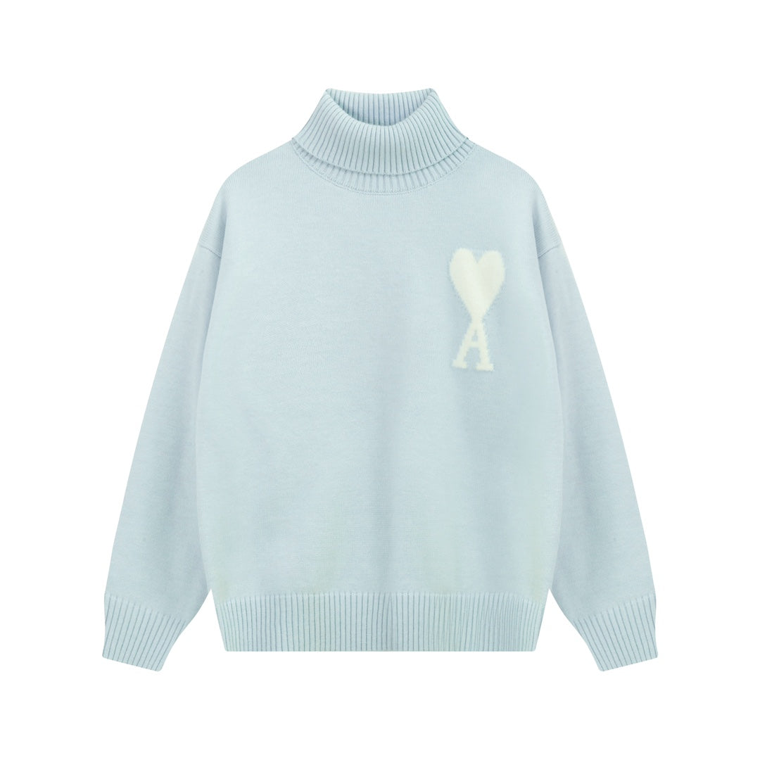 Large Heart Turtleneck Sweater ¨C Unisex