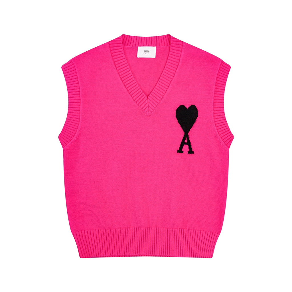 AMI PARIS Classic Knit Vest Sweater